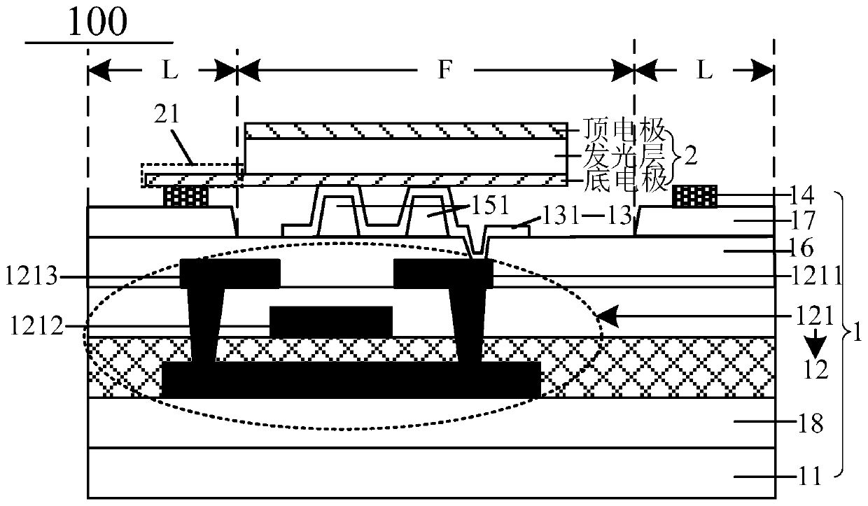 Backboard, display panel and repairing method of abnormal light emitting diode