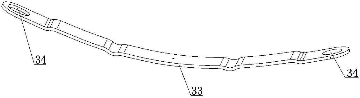 Online testing device for elastic force of bent elastic sheet