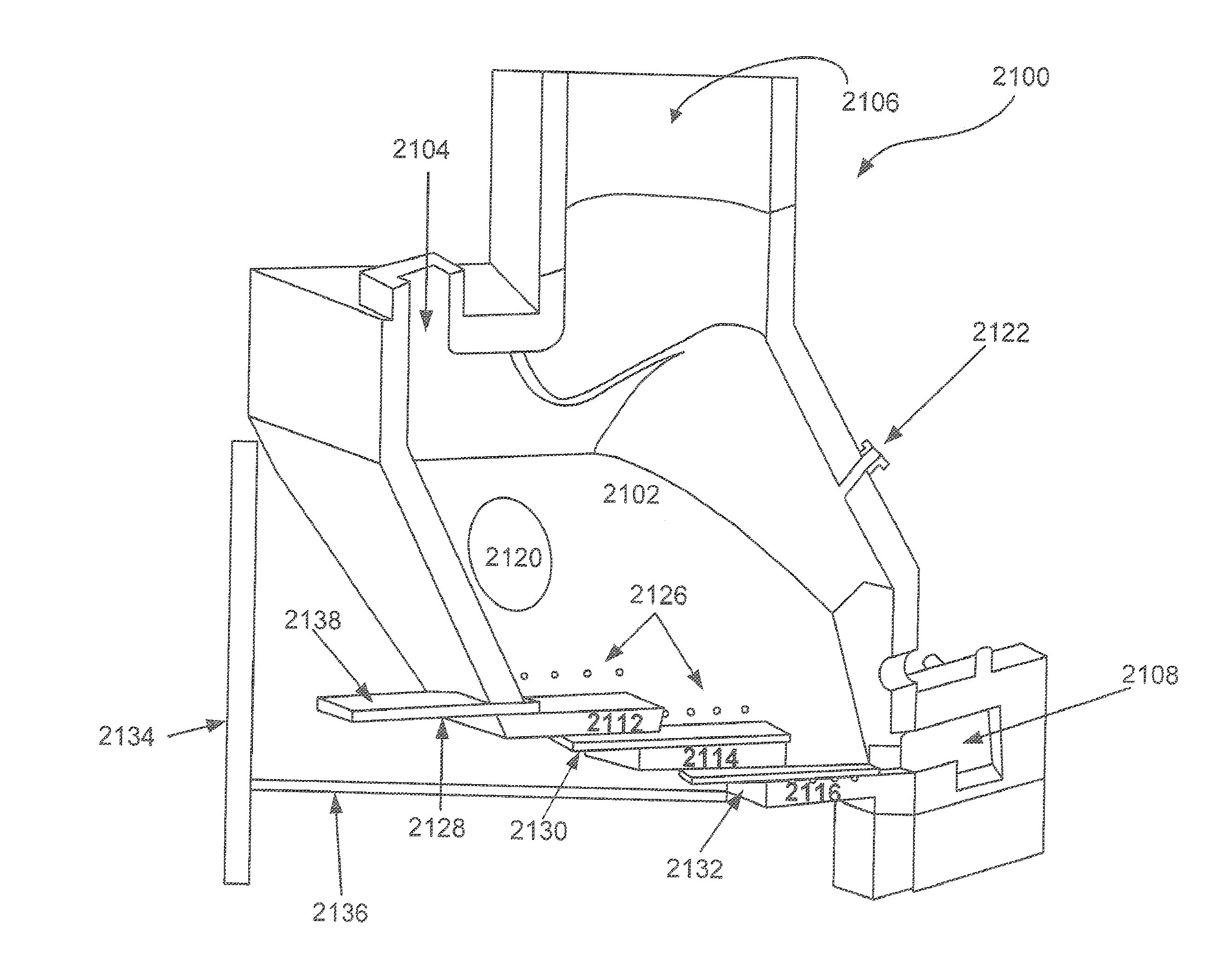 Horizontally-Oriented Gasifier with Lateral Transfer System