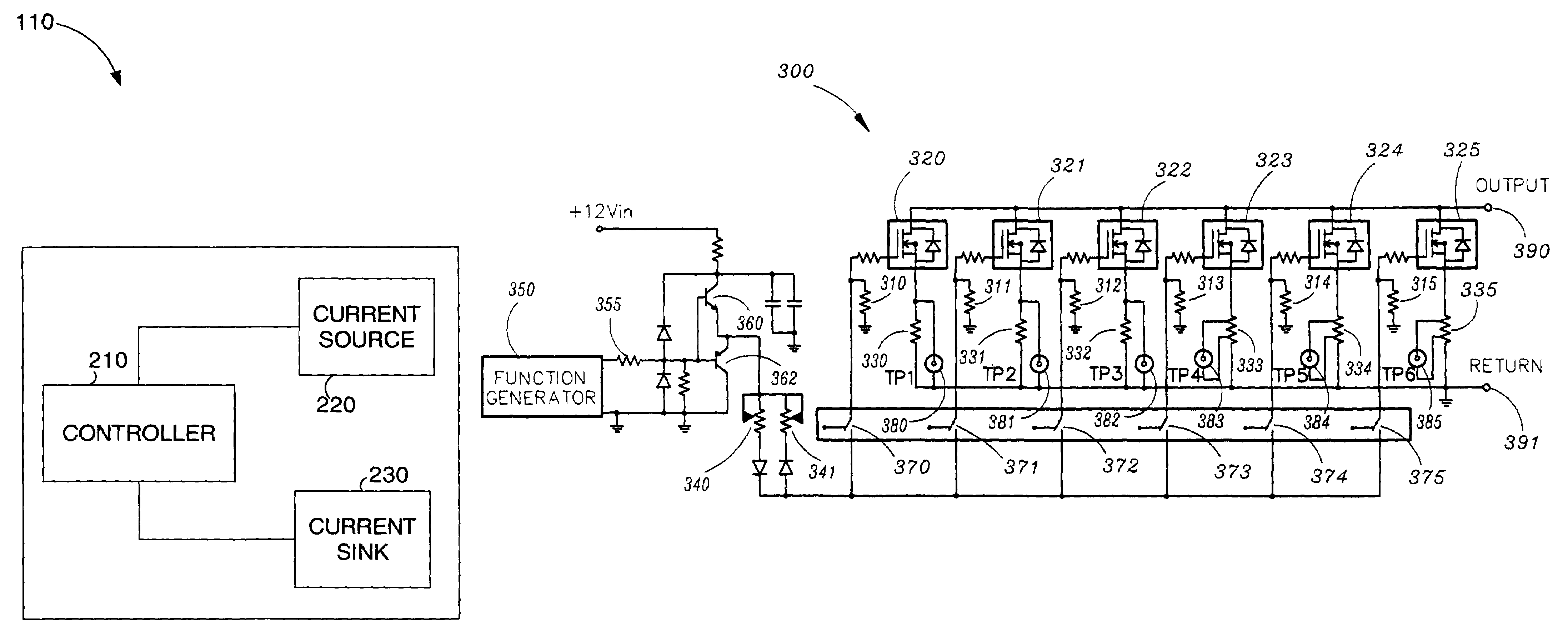 Apparatus for testing a power supply