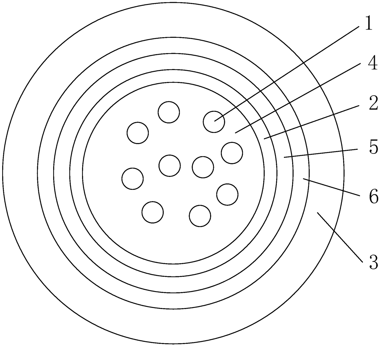 A kind of PE fiber central tube bundle type optical cable and its manufacturing method