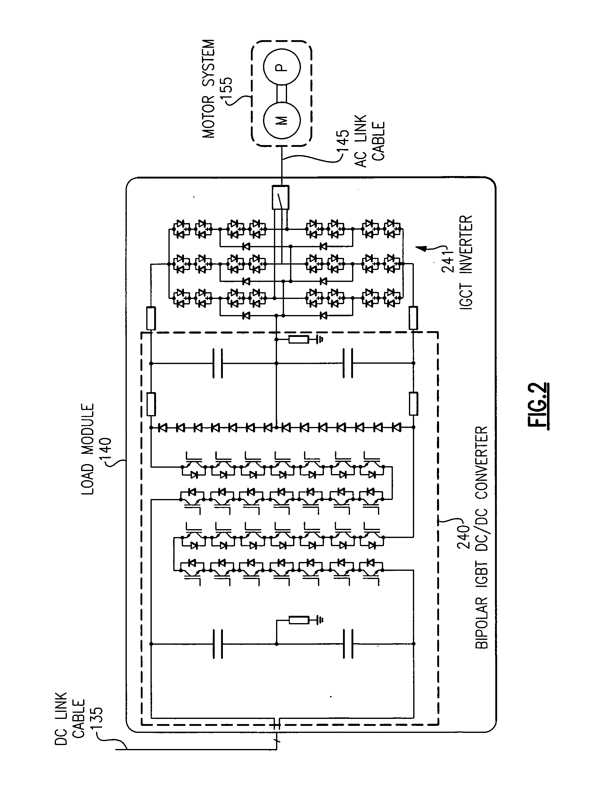 MVDC power transmission system for sub-sea loads