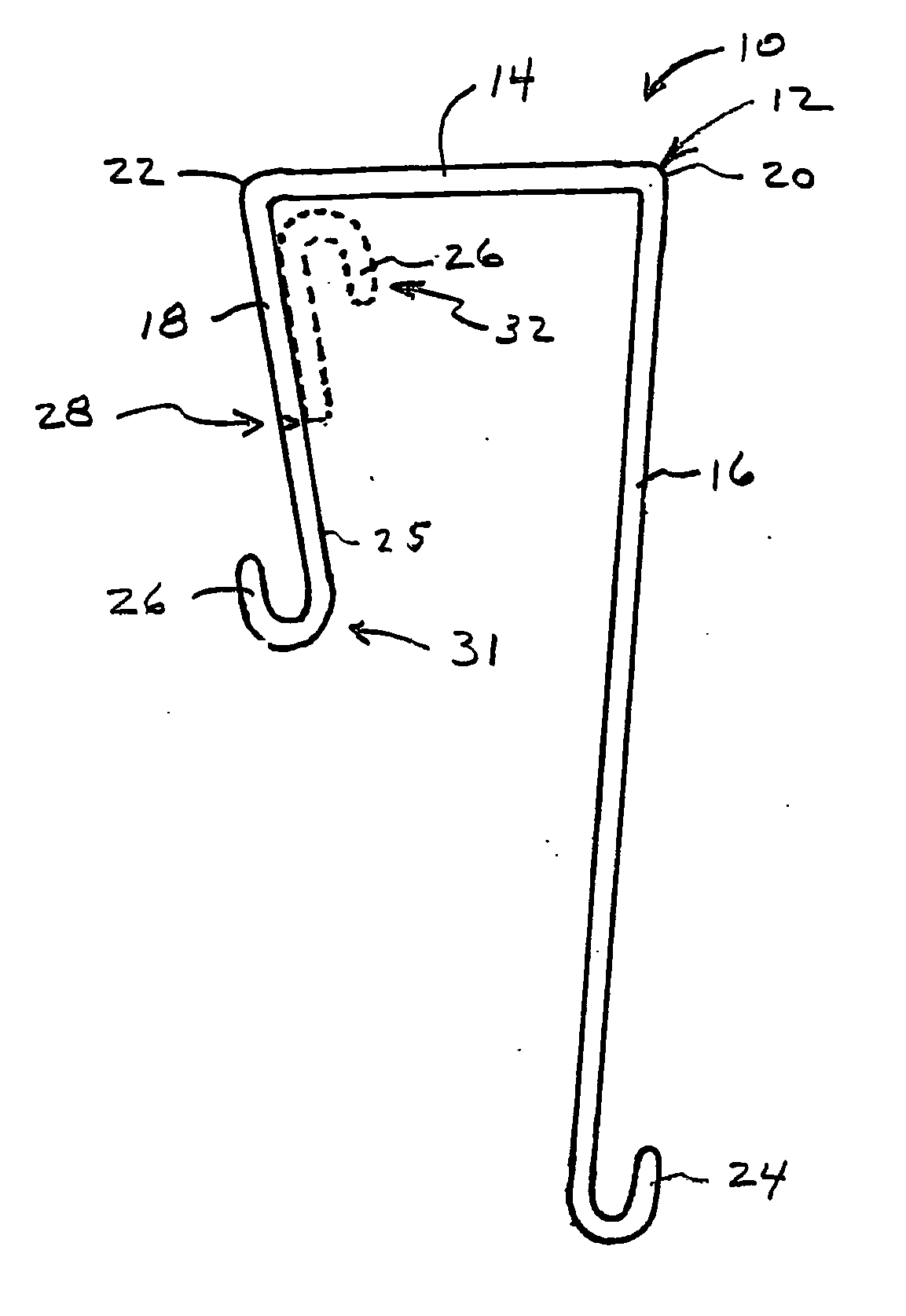 Door hook with removable spacer