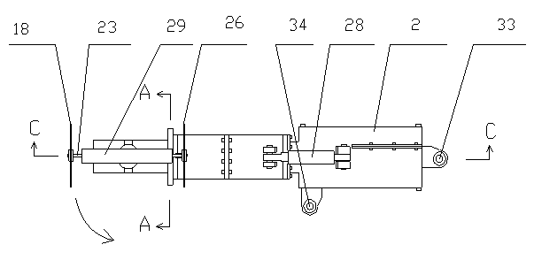 Cutting disc type rotating arm heading machine cutting device