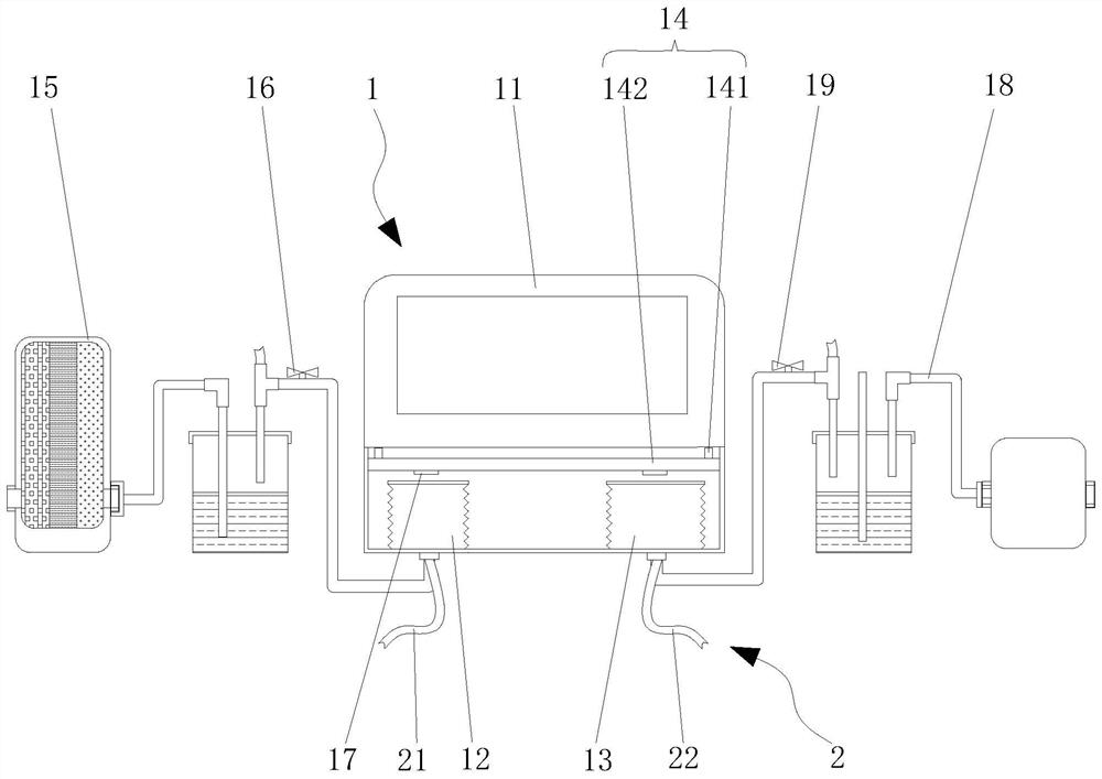 Pleura cavity negative pressure ventilation breathing machine and using method thereof