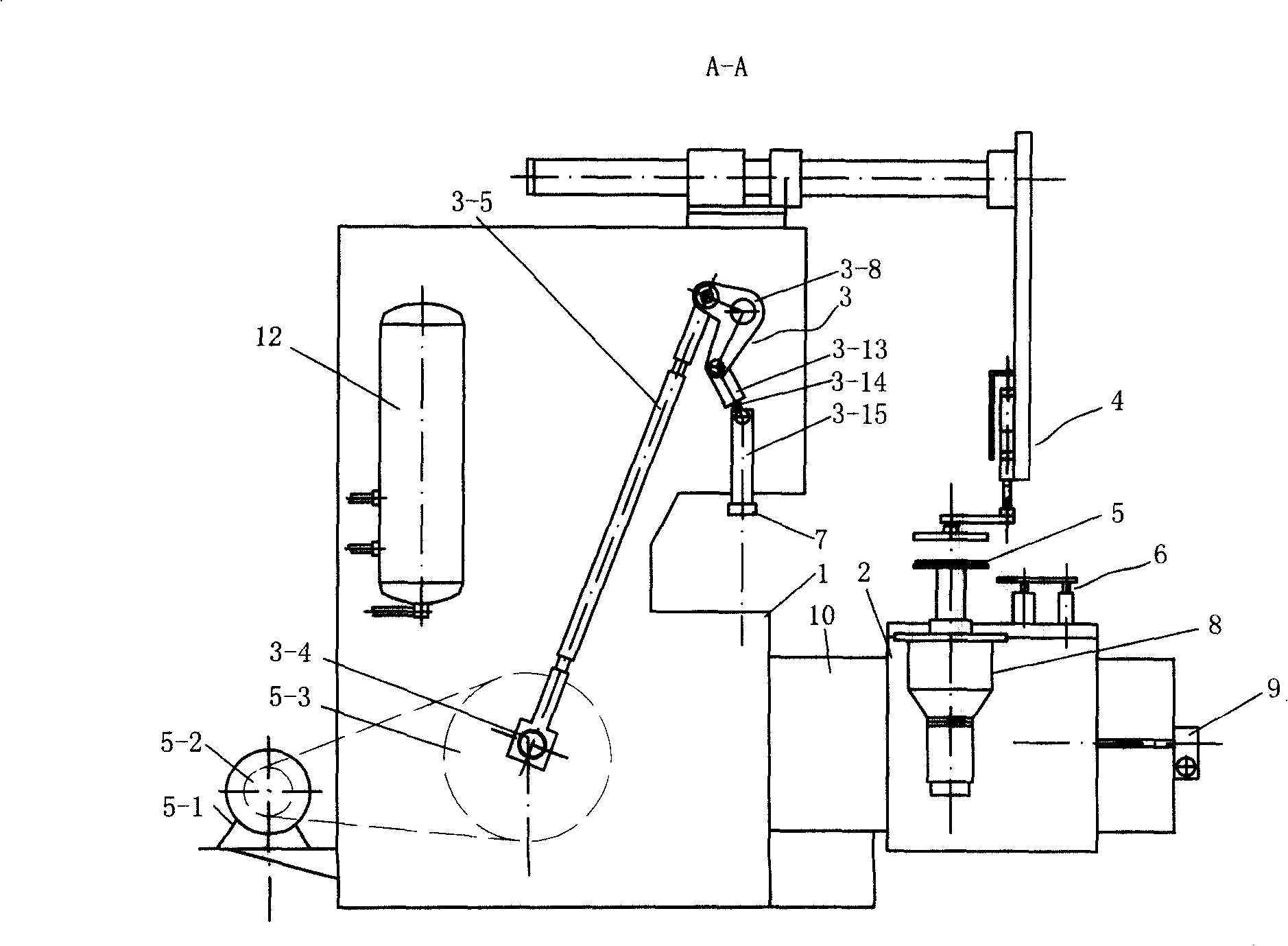 Main unit of numerical control notching press