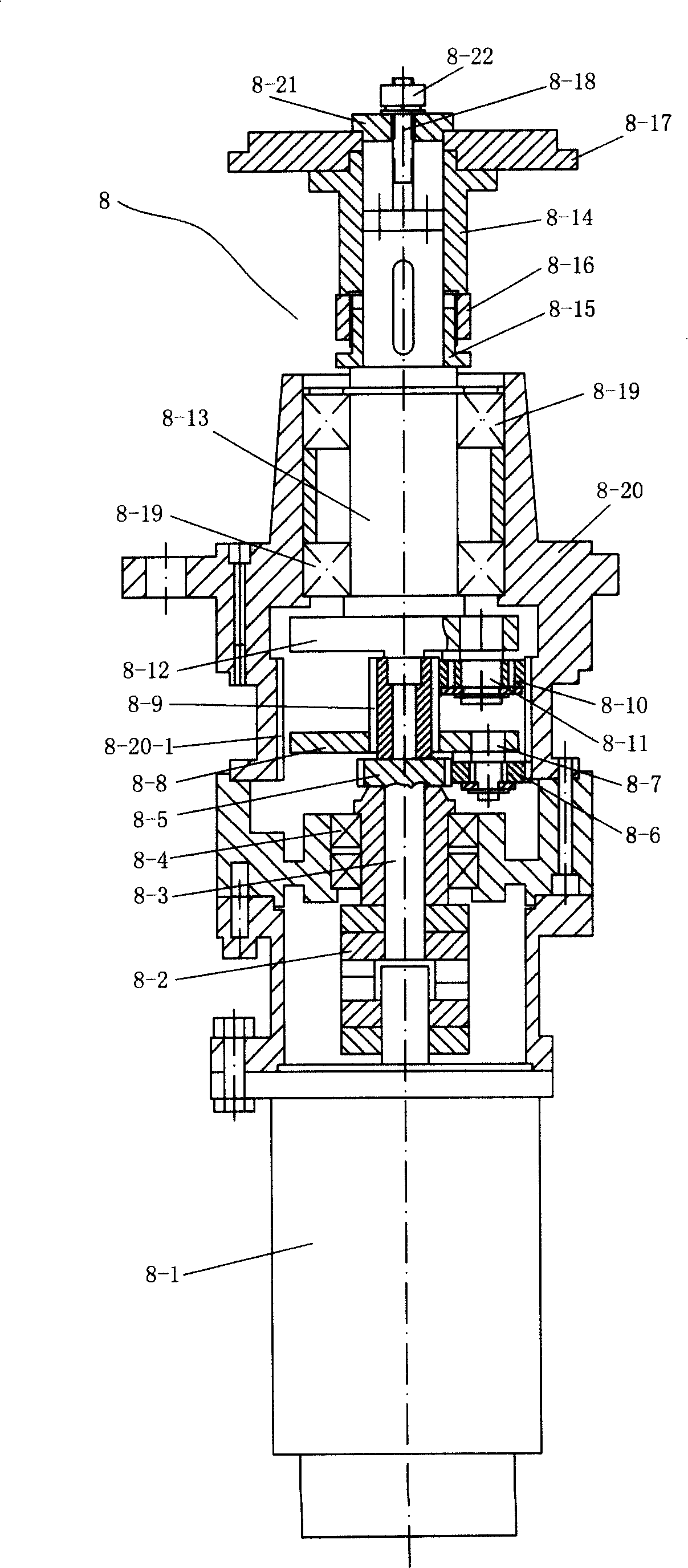 Main unit of numerical control notching press