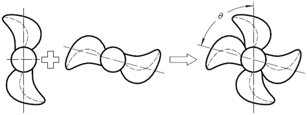 Pump water jet propeller vane wheel high in air dissolving performance