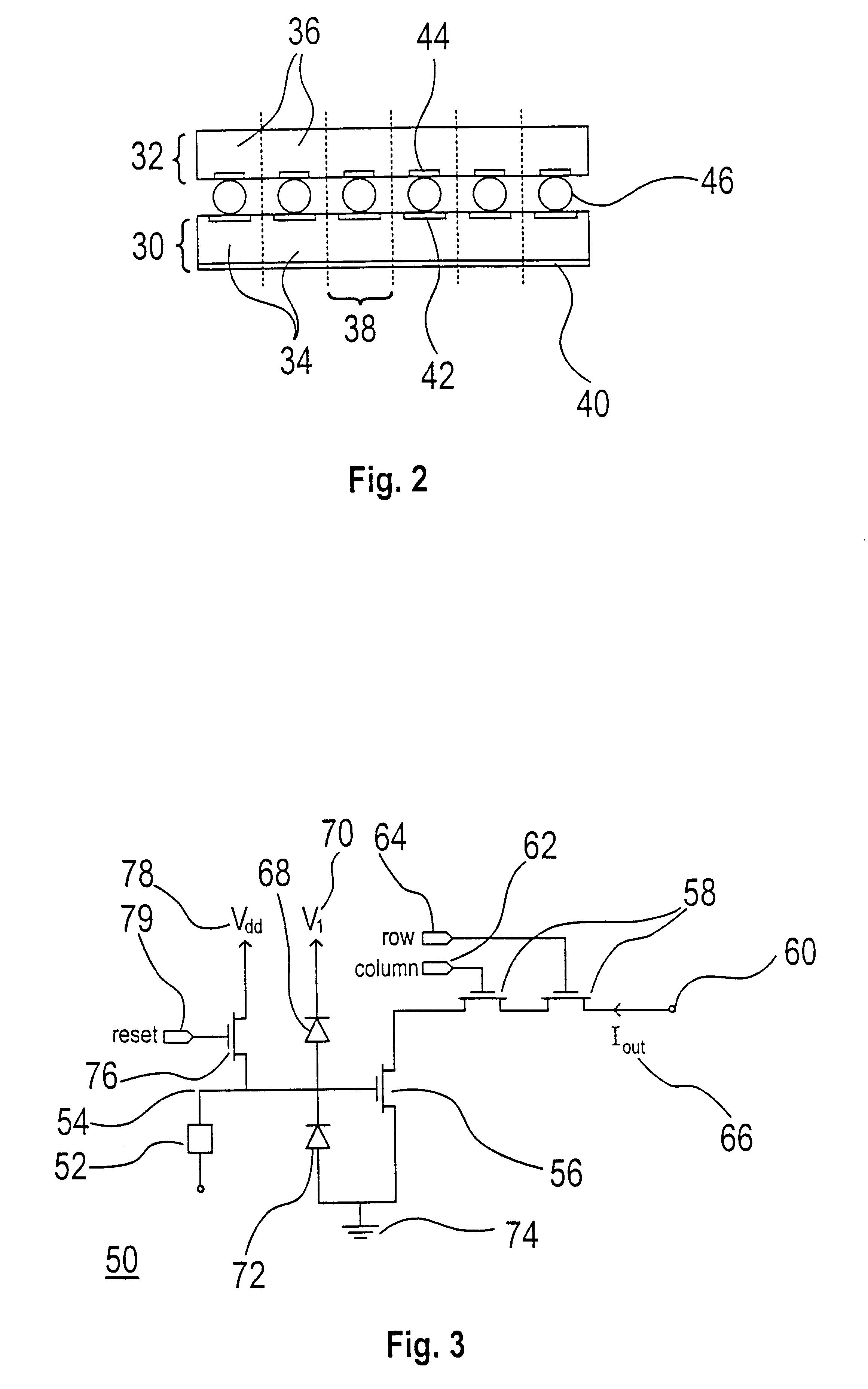 Device for imaging radiation