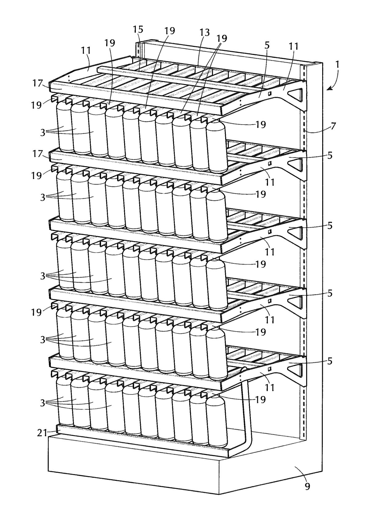 Ergonomic bottle display