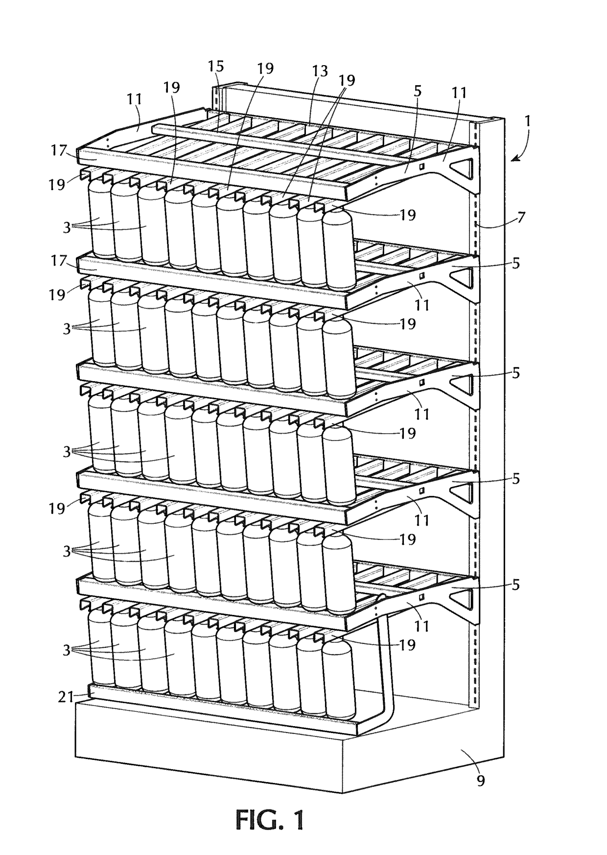 Ergonomic bottle display