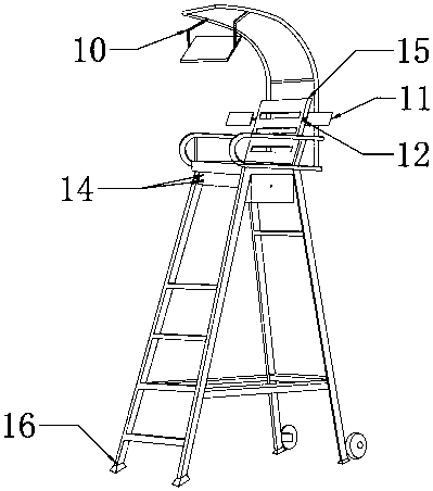 Mechanism convenient for judge to sit on during outdoor sports