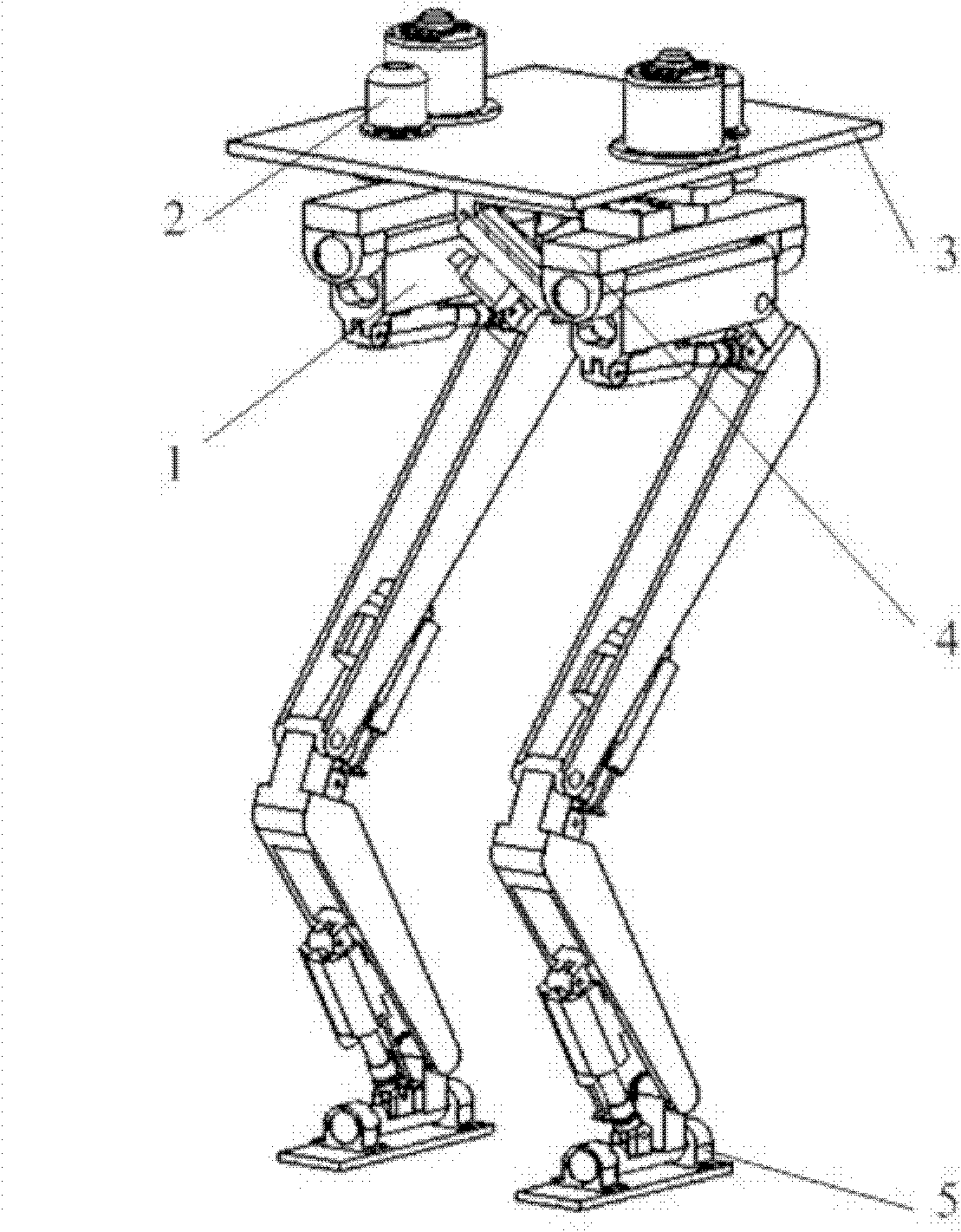 Hydraulic-drive lower-limb mechanism with load bearing capability of biped robot