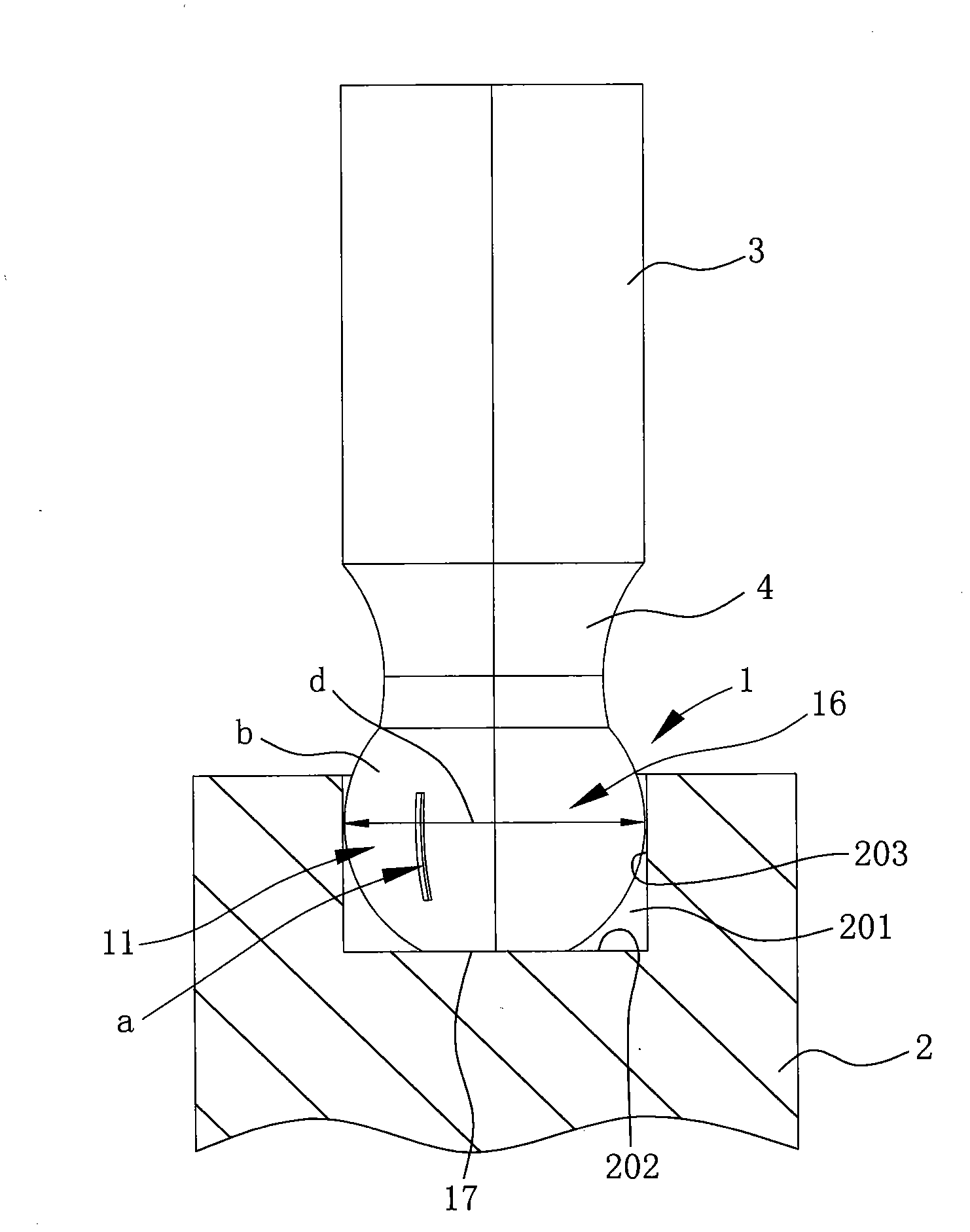 Spanner with hexagonal ball end