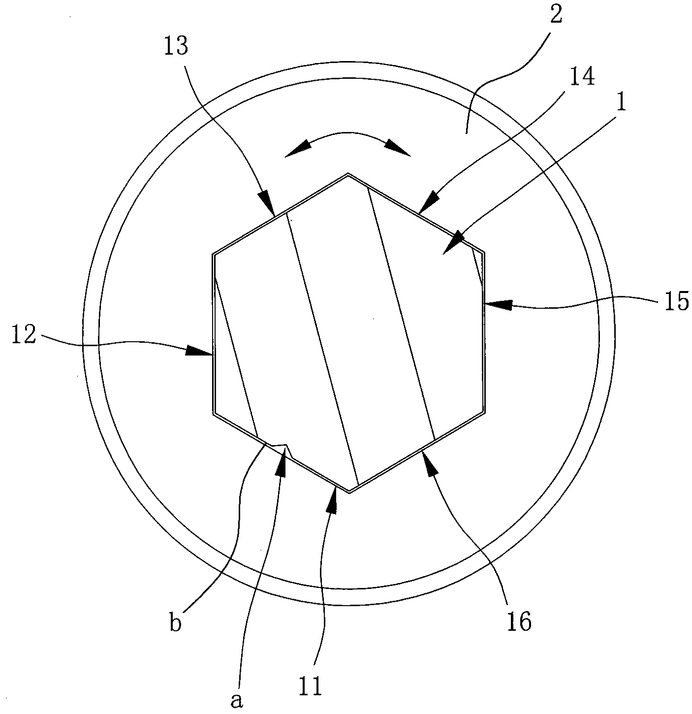 Spanner with hexagonal ball end