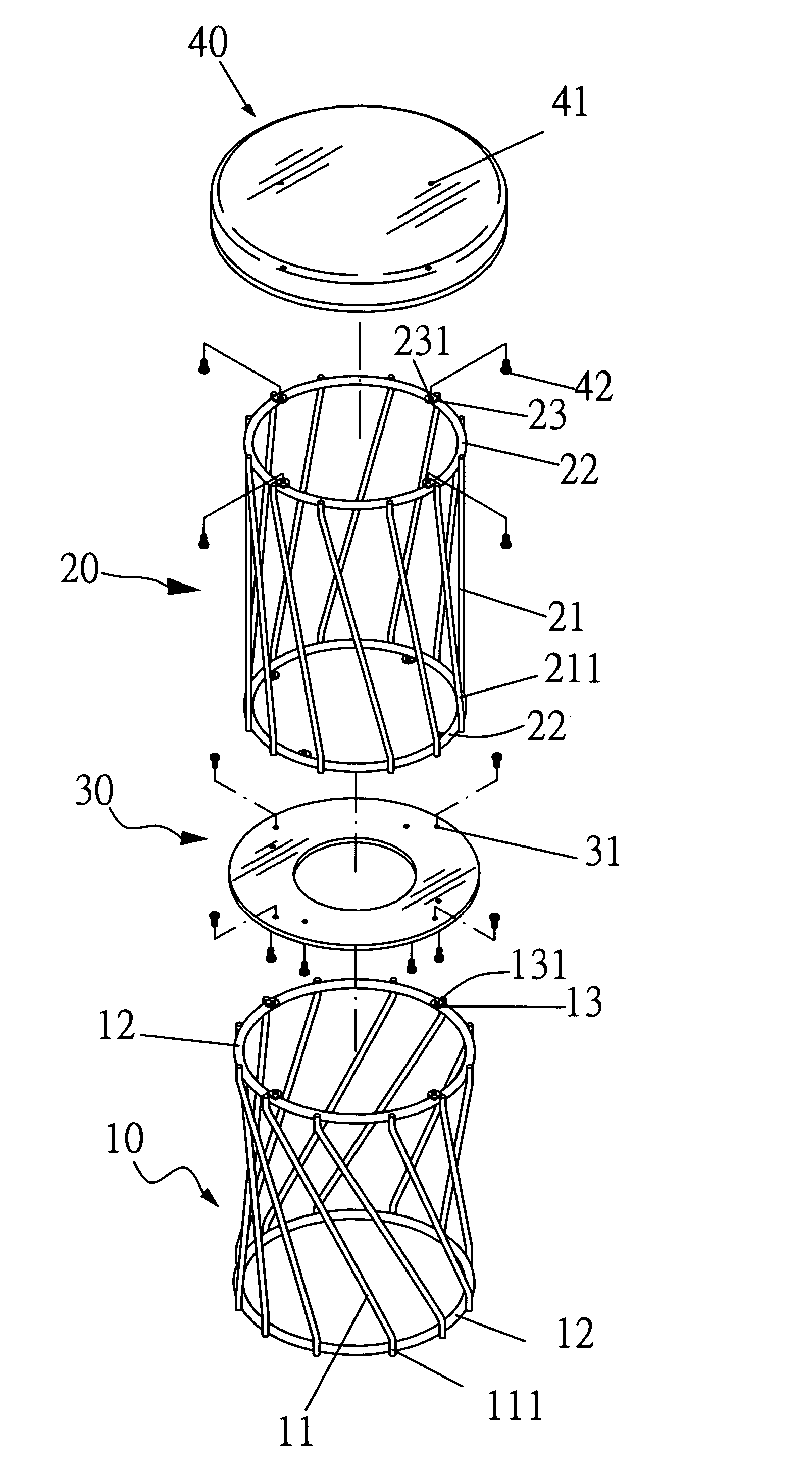 Spring chair (cushion) structure