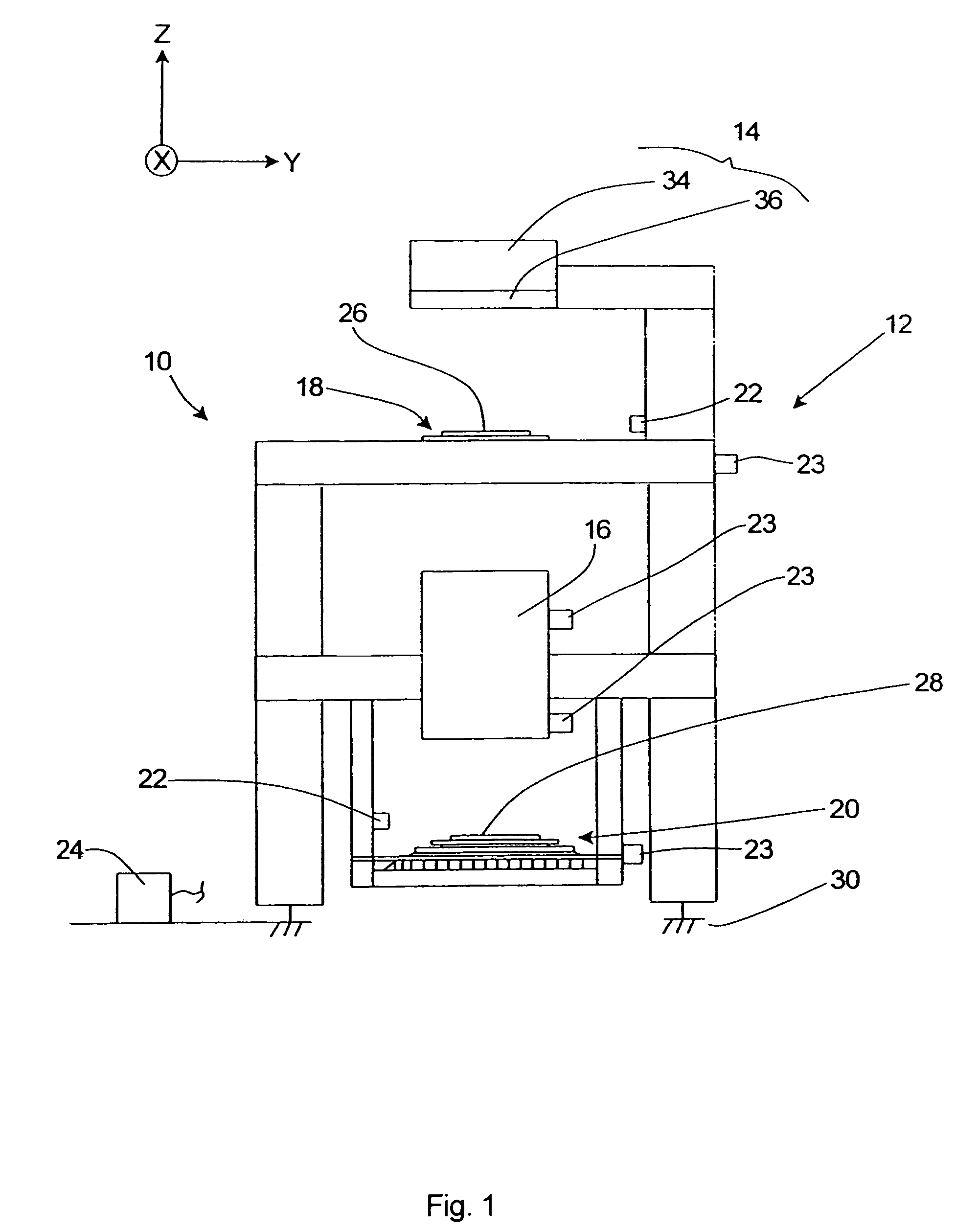 Minimum force output control method for counter-mass with cable