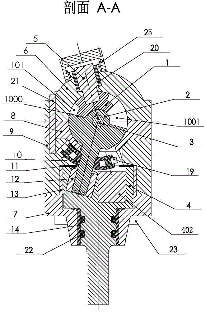 Anti-blocking power mechanism of spherical compressor