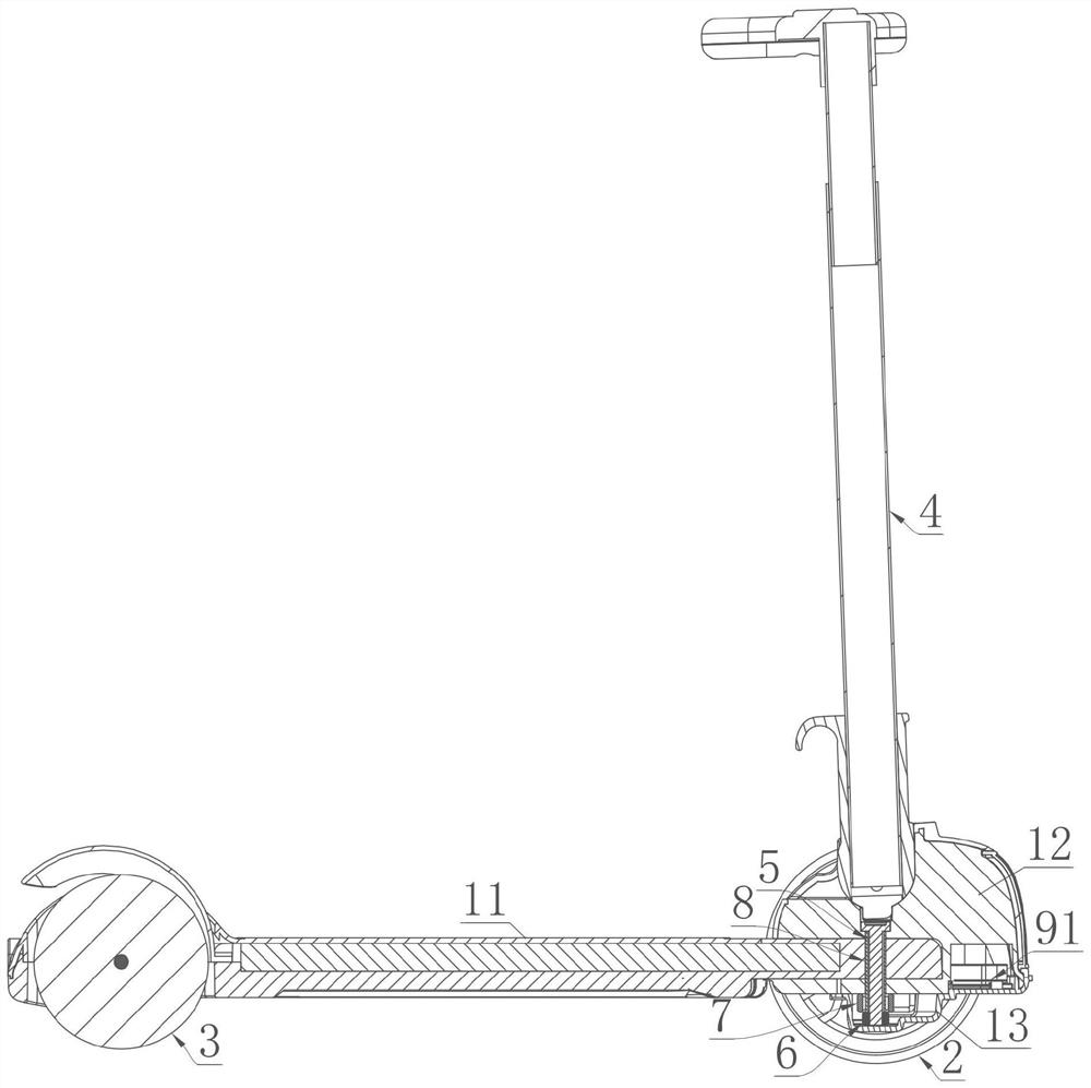 Scooter steering structure