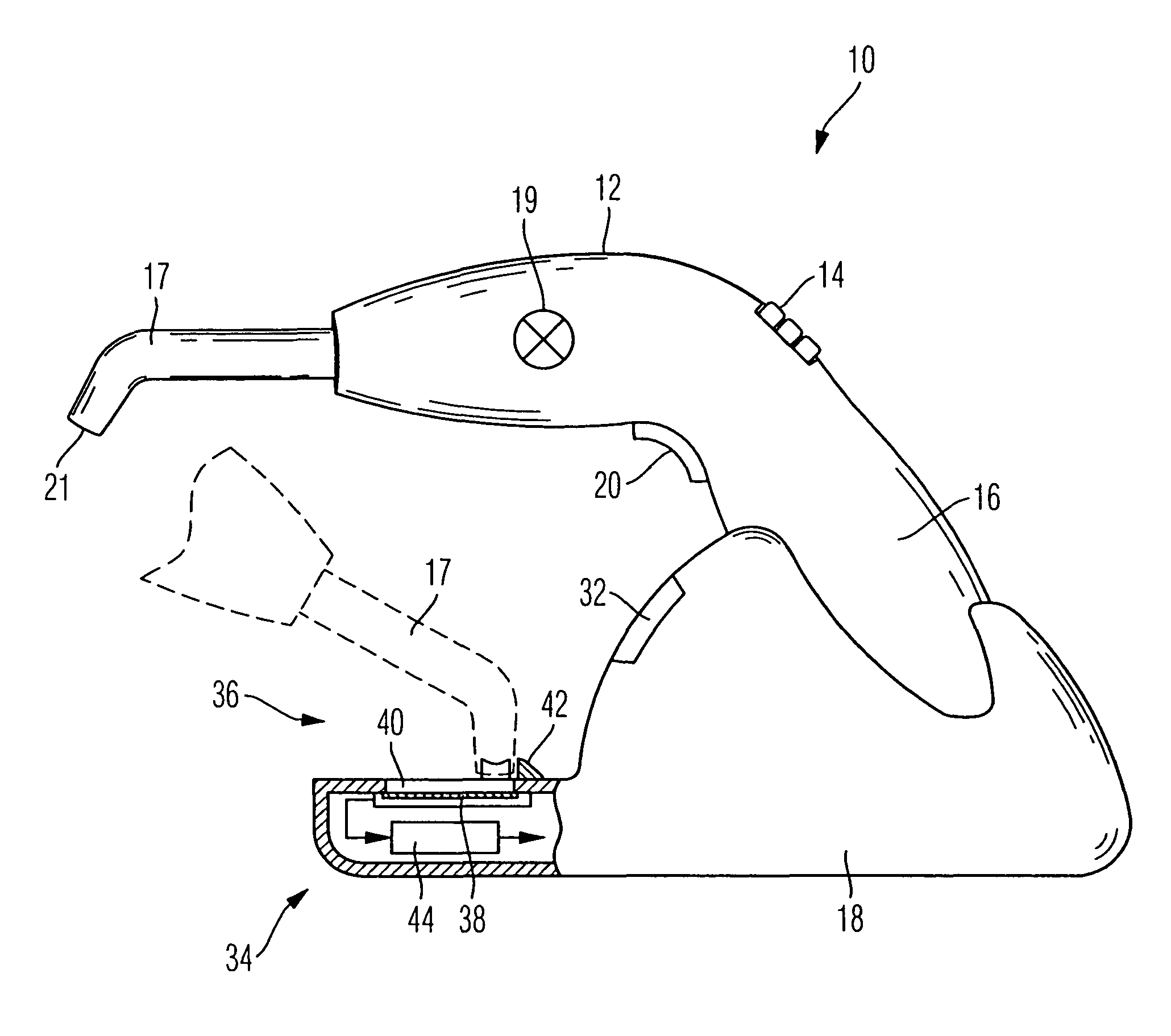 Dental light curing device coupled to a light measuring device