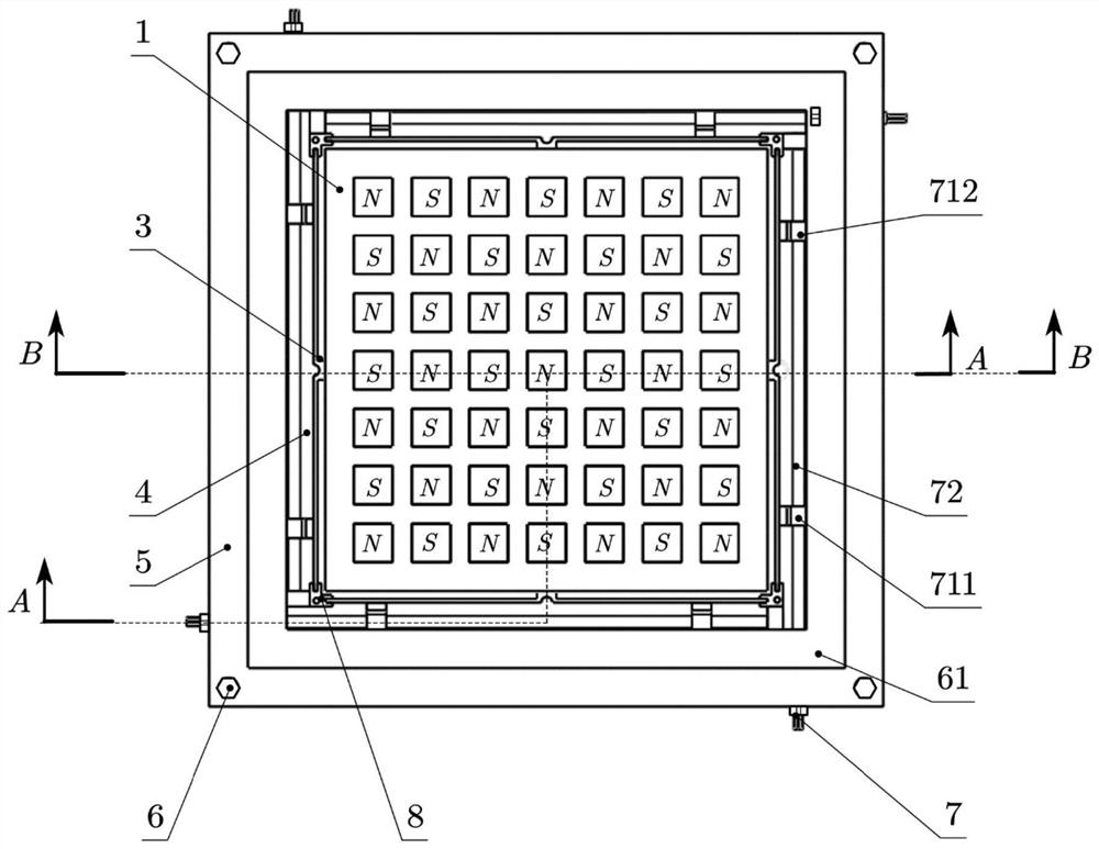 Magnetic-liquid composite planar multi-degree-of-freedom tuned mass damper