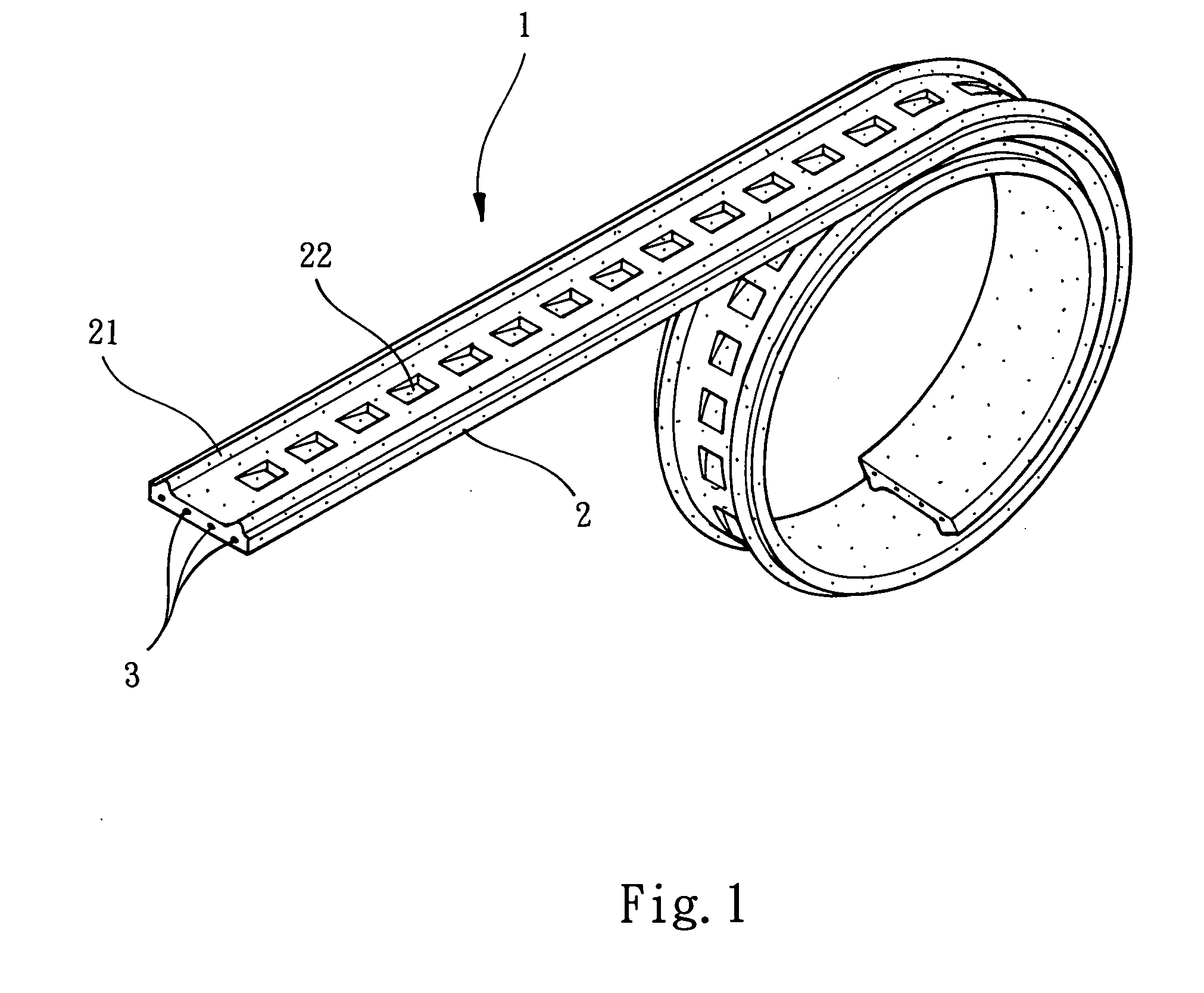 Flat strap structure