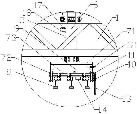 A corrugated board palletizing device