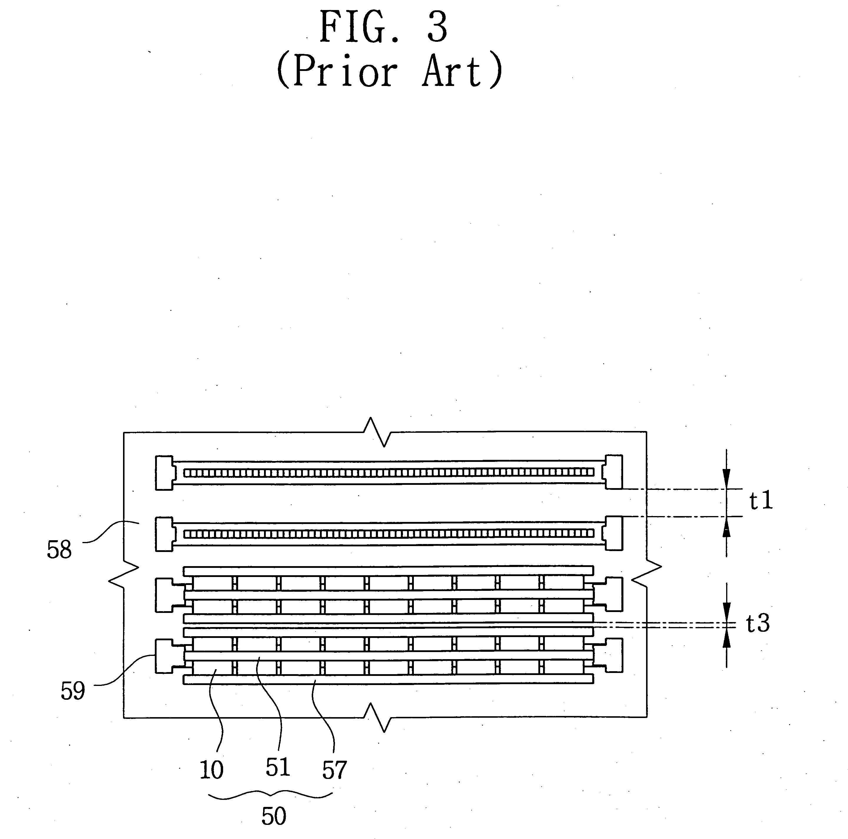 Stack package with improved heat radiation and module having the stack package mounted thereon