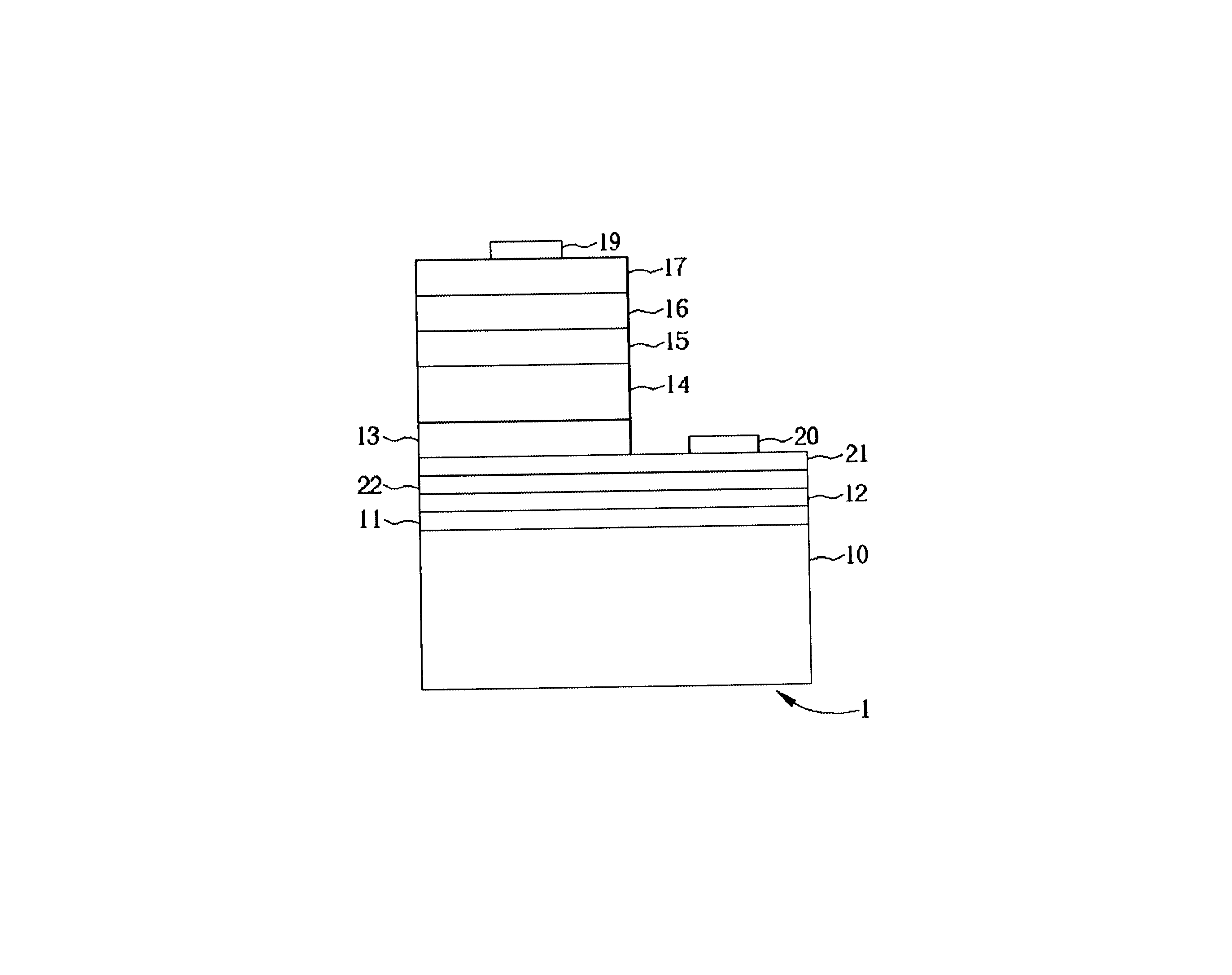 Light emitting diode having an adhesive layer