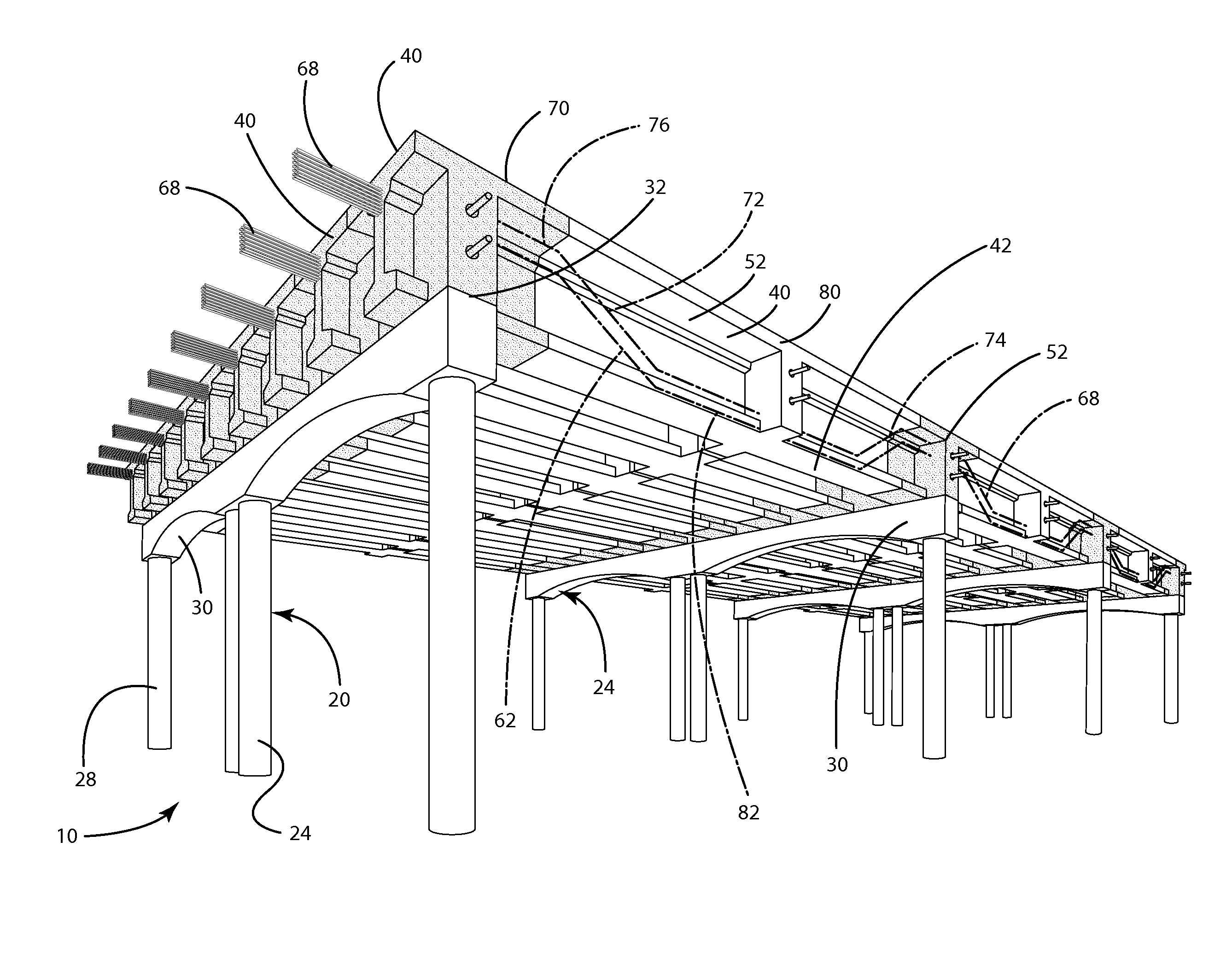 Continuous CFRP decked bulb T beam bridges for accelerated bridge construction