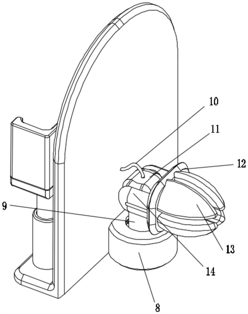 A self-locking deflection angle adaptive mobile phone holder for new energy vehicles