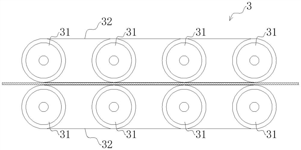 Cigarette tinfoil positioning, trimming and cutting device