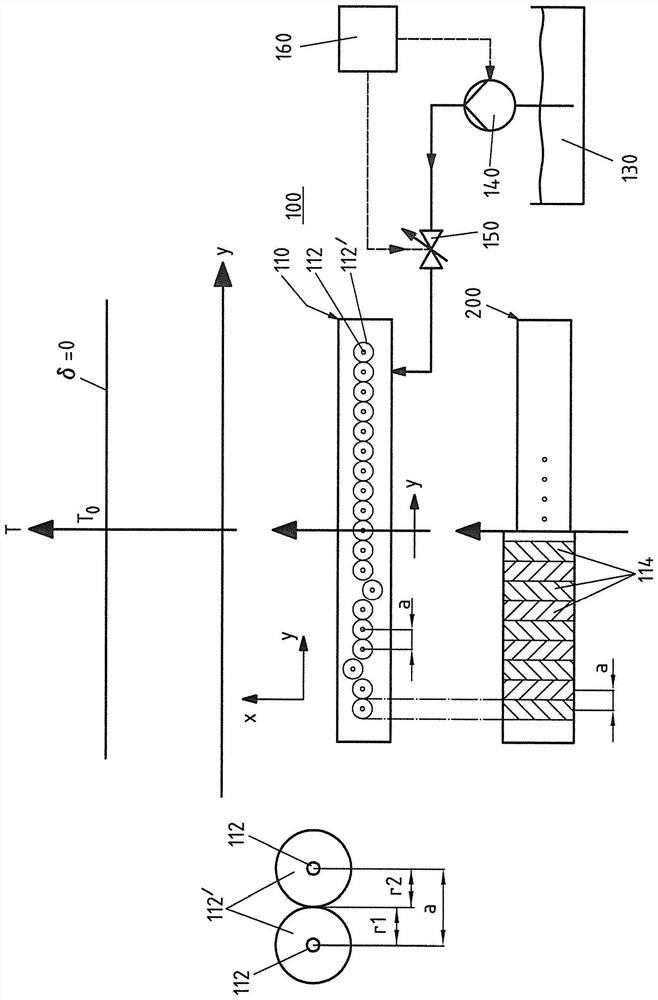 Cooling apparatus for cooling a metal material and method for the production and use thereof