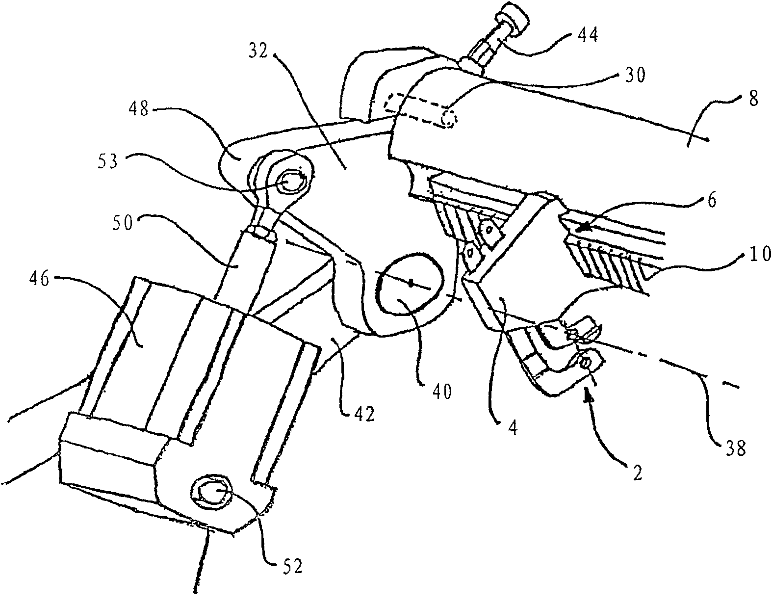 Cutting device for thermally cutting a running, in particular, patterned textile web