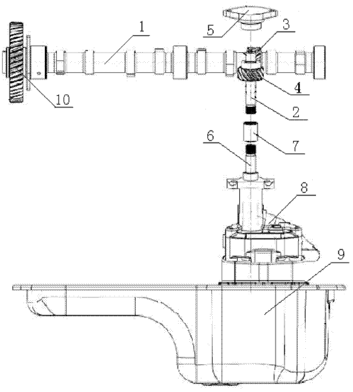 Oil pump driving system for diesel engine