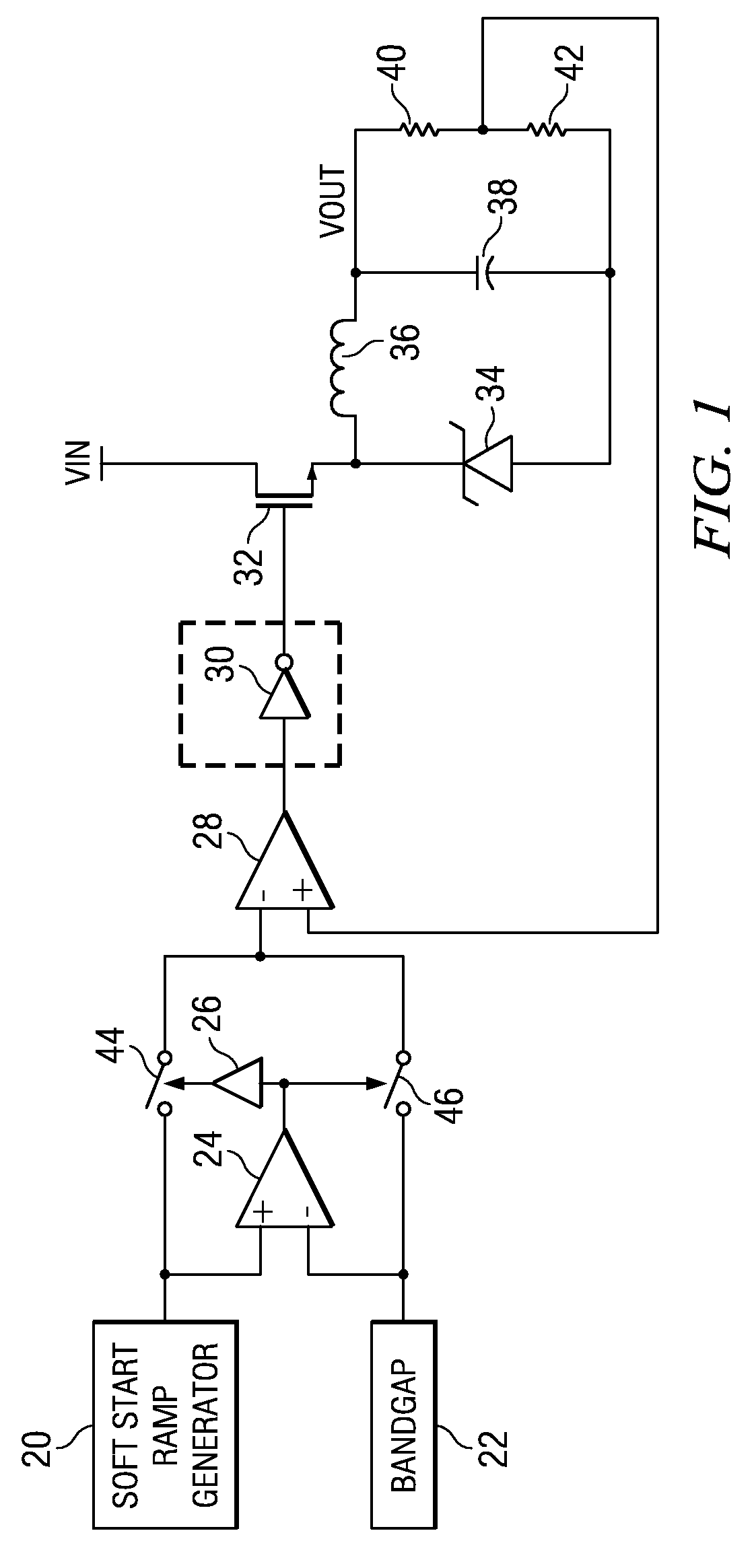 Reference voltage generator for reduced voltage overshoot in a switch mode regulator at the end of soft-start