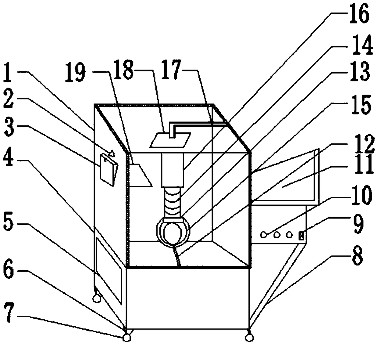 Environmentally friendly feed raw material mixing device