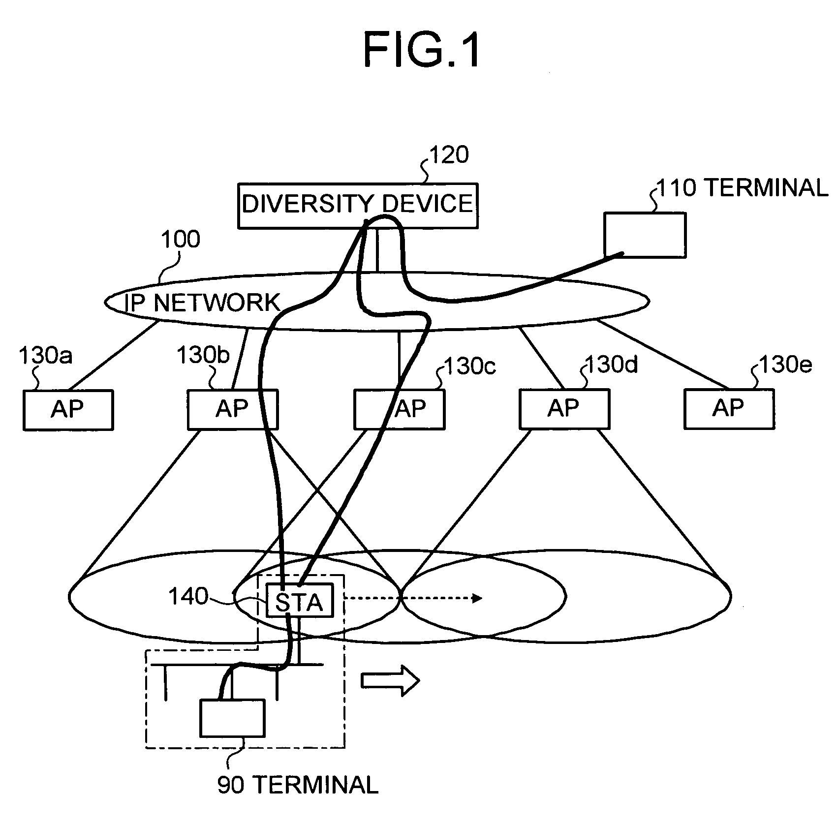 Radio LAN system, diversity apparatus, and radio LAN terminal