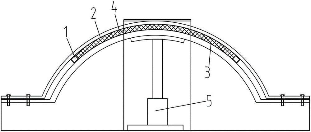 Processing process of arc-shaped large plate