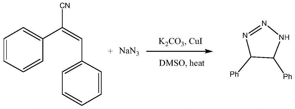 Method for synthesizing 4,5-diphenyl-1,4,5-trihydro-1,2,3-triazole