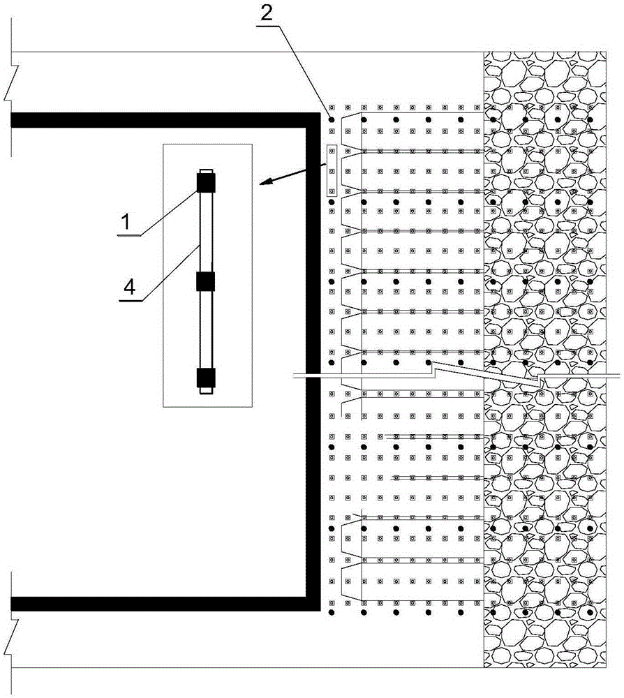 A method for retaining false roofs in layers in coal mining face with solid filling