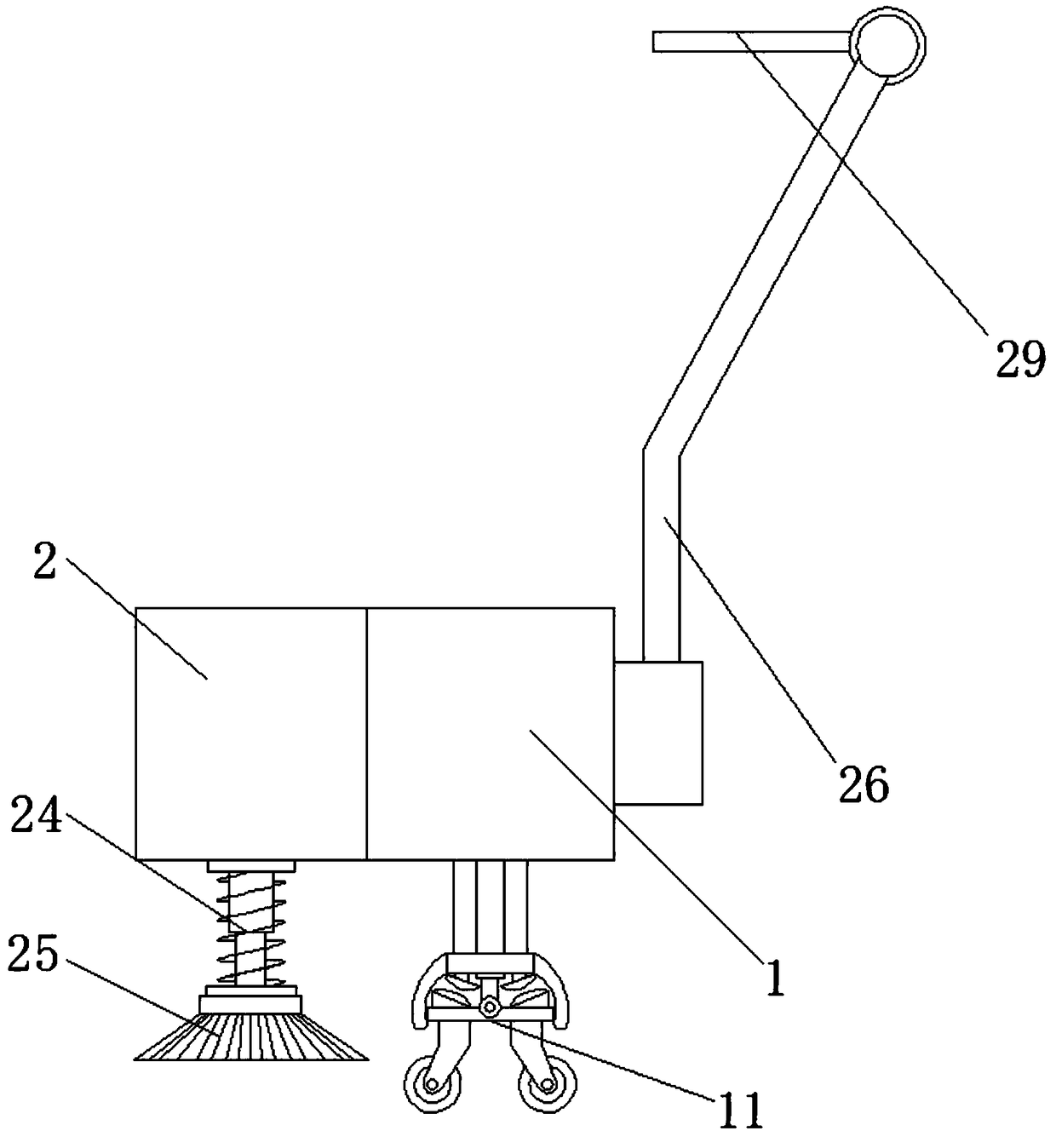 Flatness detection device based on civil engineering