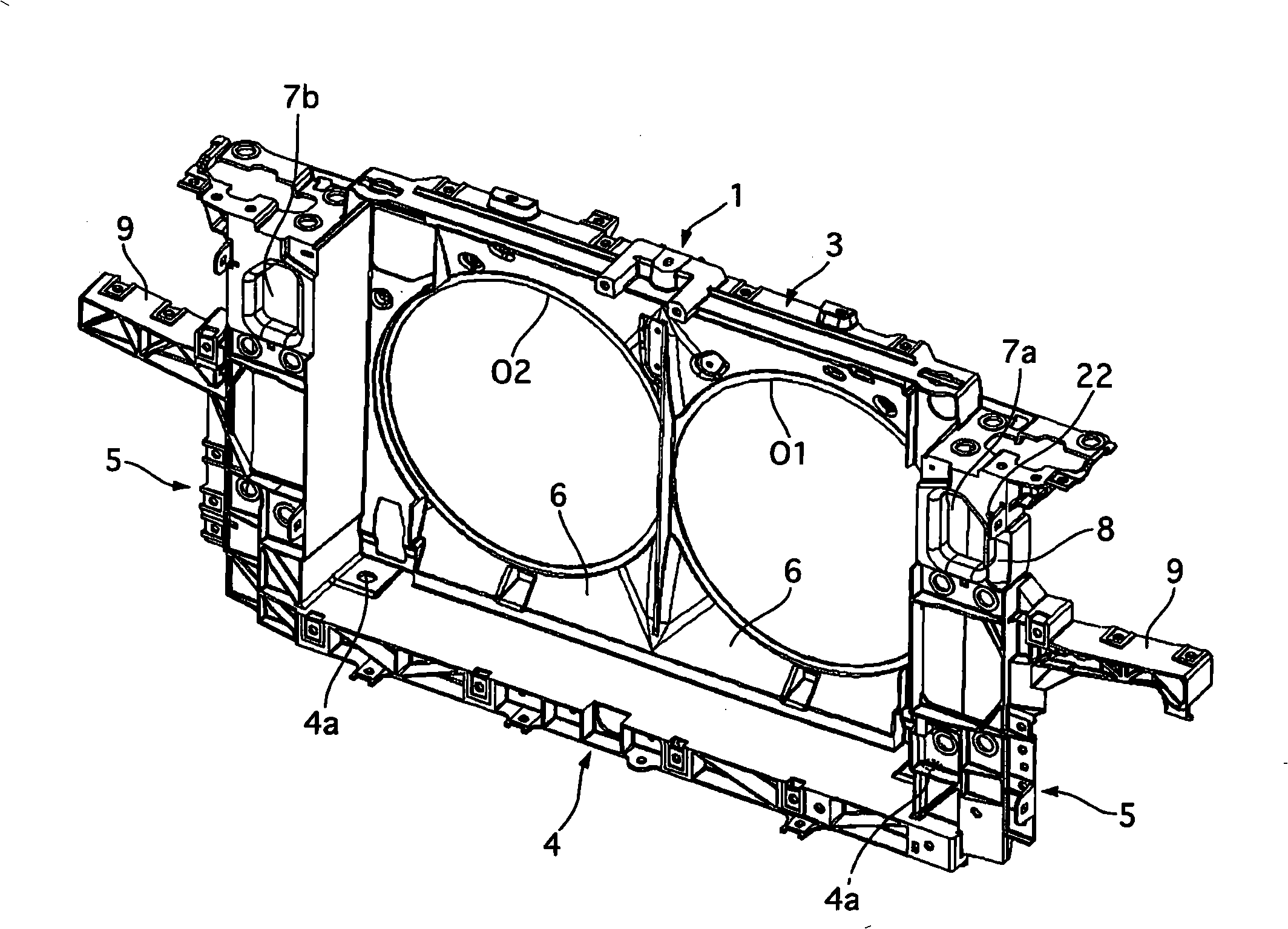 Radiator core support