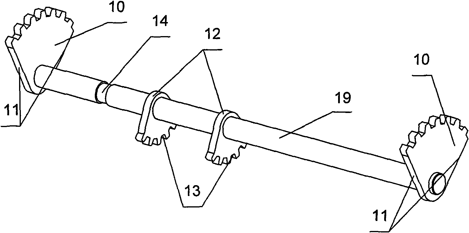 Rotating shaft welding fixture of drawer seat drive mechanism of low-voltage switch board