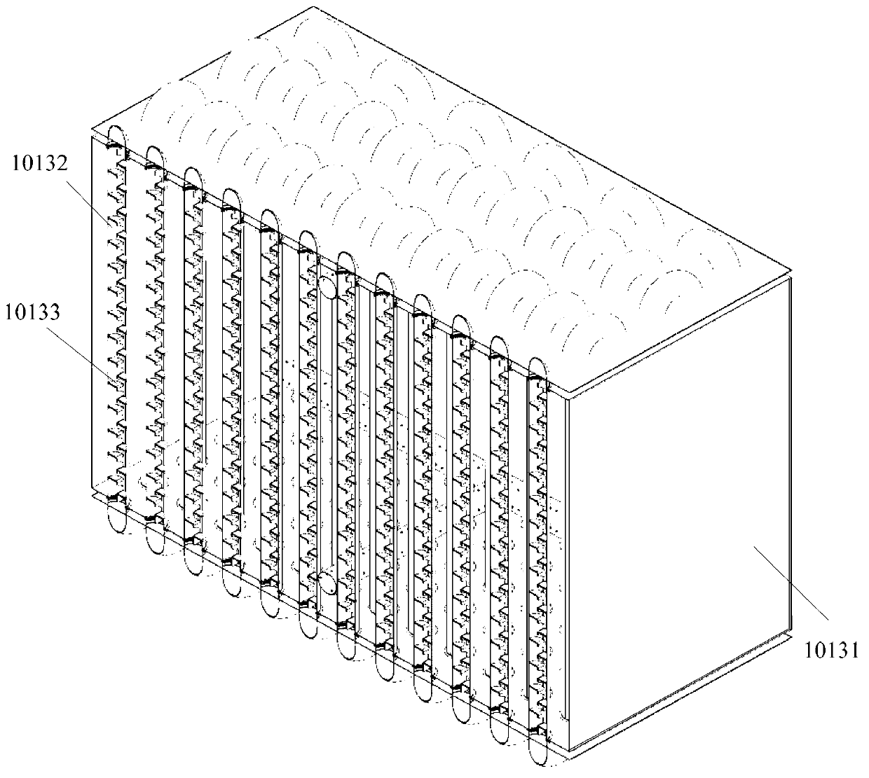 Seawater desalination system based on wave power generation fishing platform