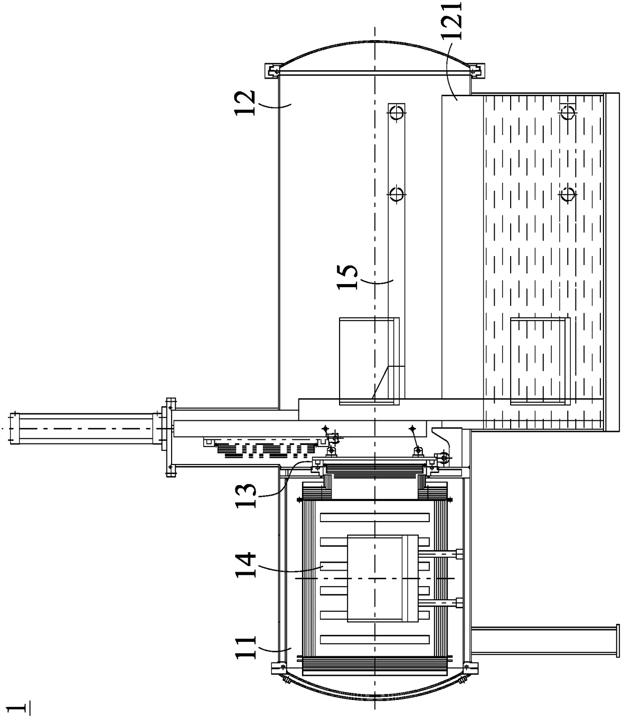 High vacuum water quenching solid solution furnace system