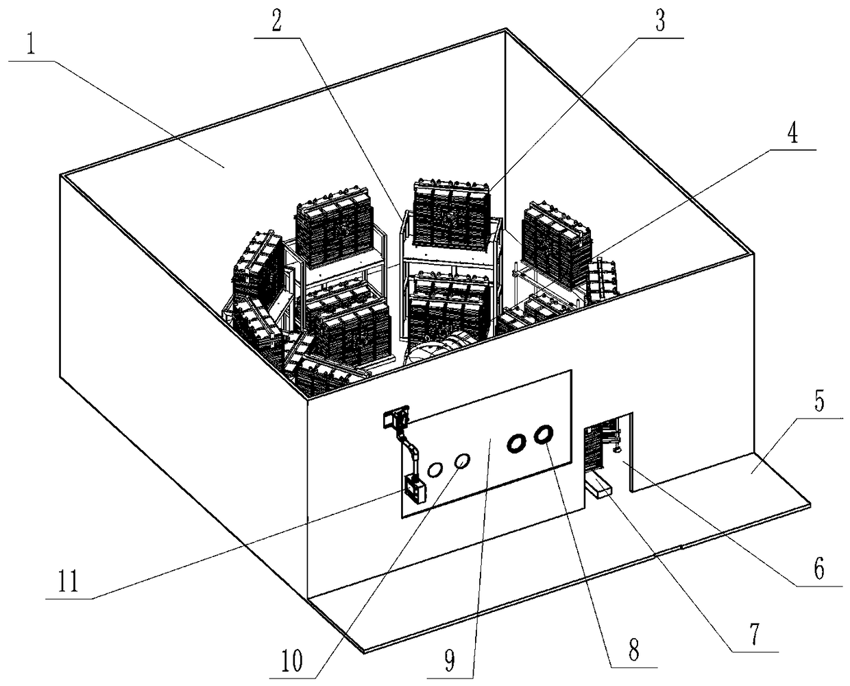 Method for applying multi-axis robot to cell factories to prepare biological products