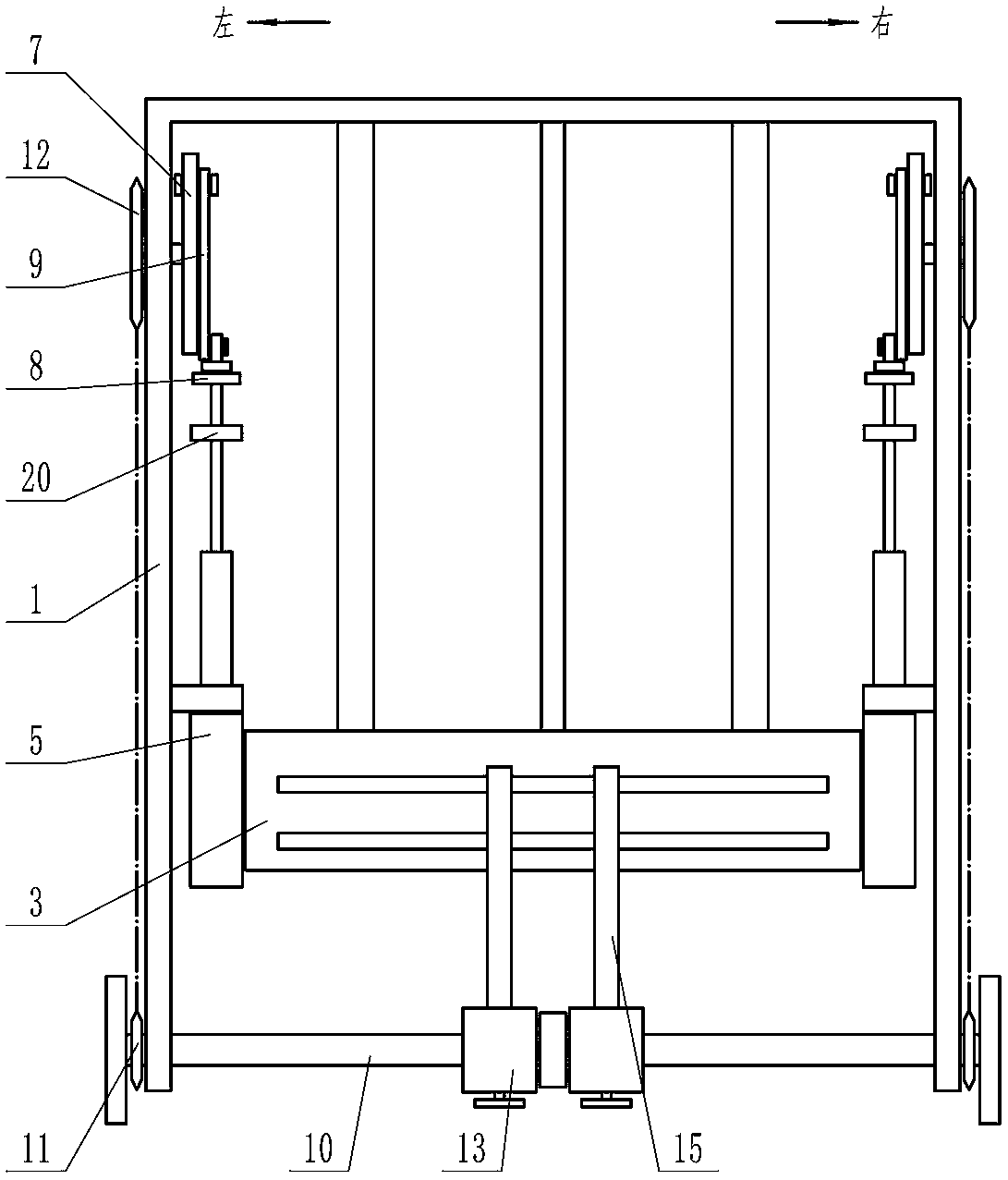 Cement road formwork placement device