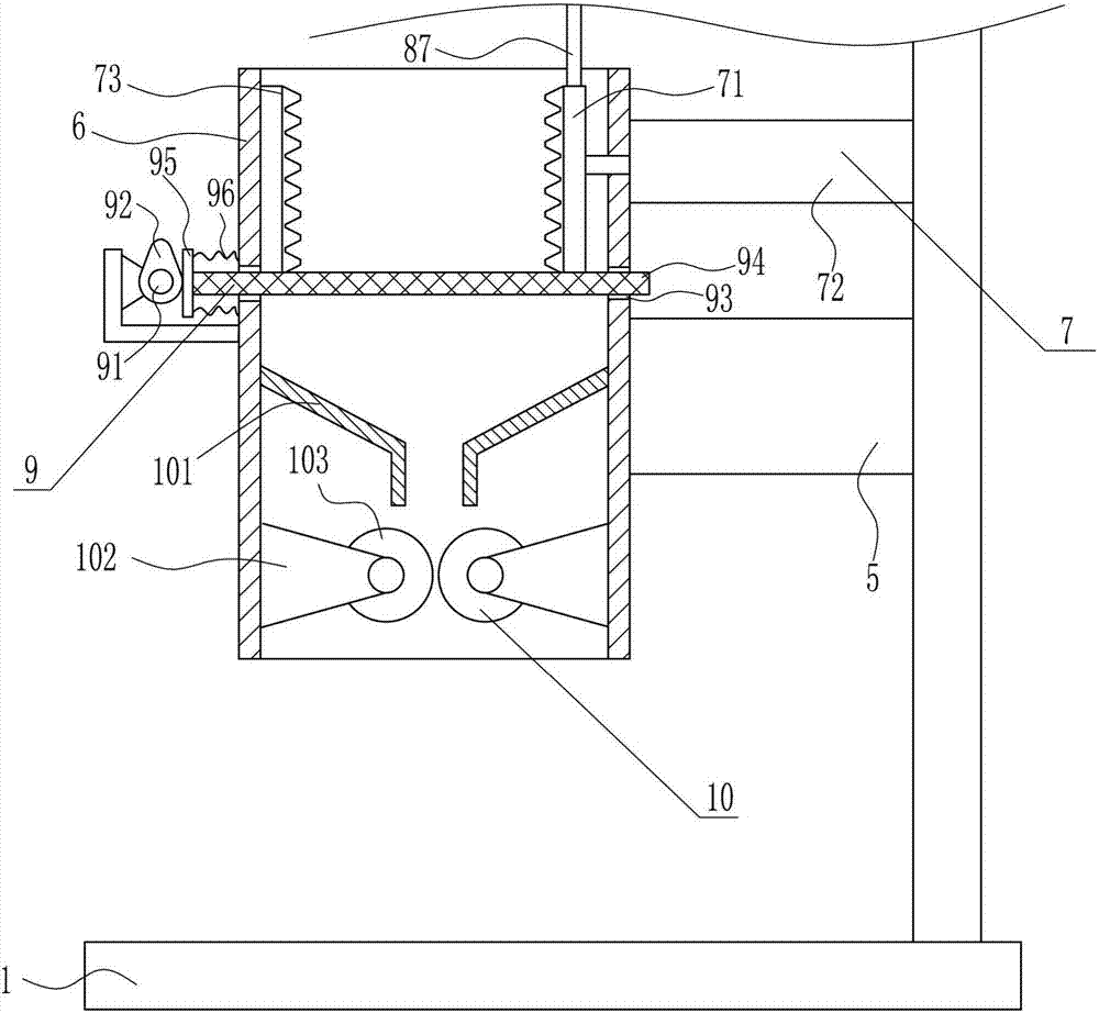 Industrial continuous ore crushing device