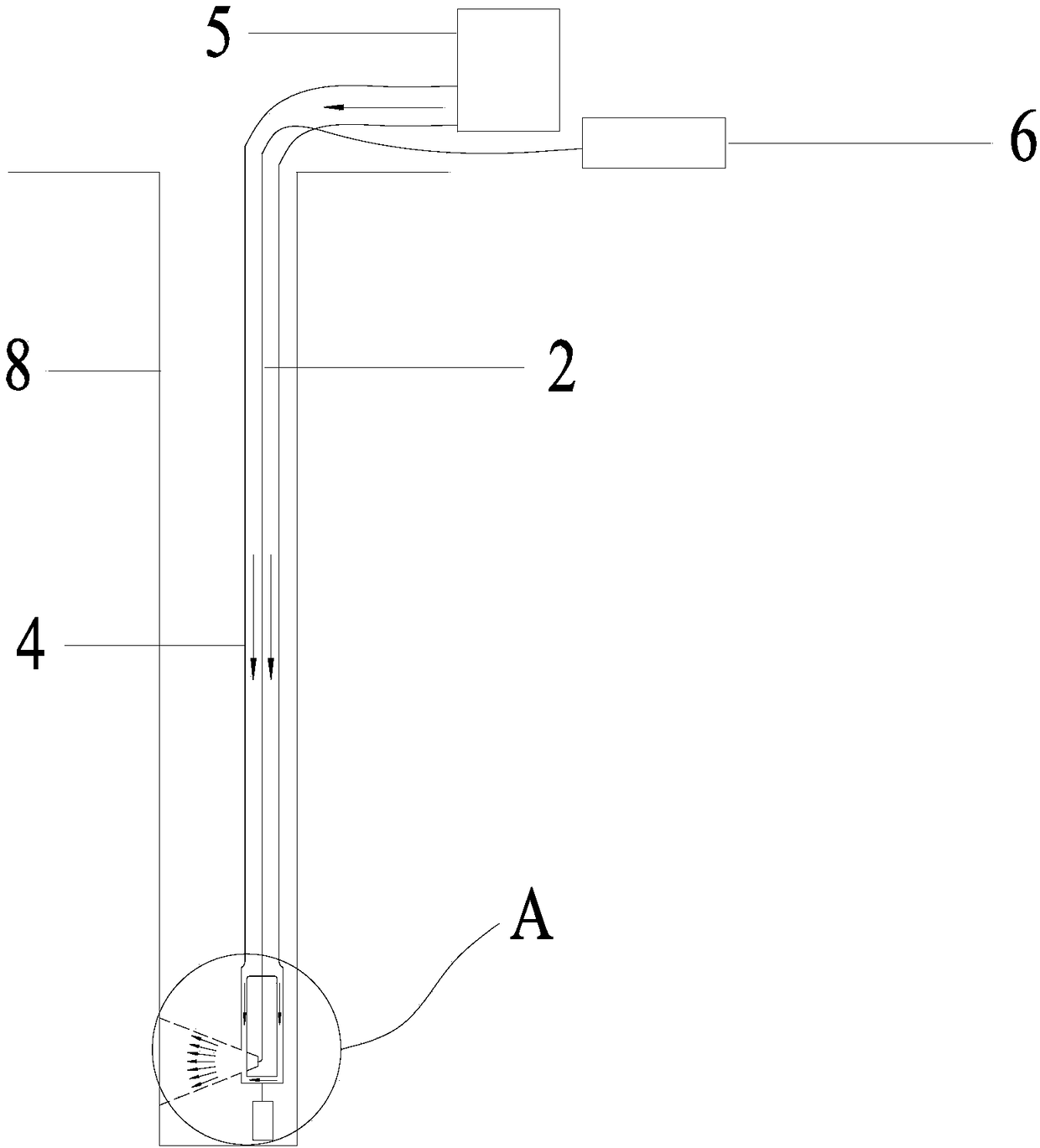 A high-temperature blasthole temperature measuring device and a high-temperature blasthole temperature measurement method